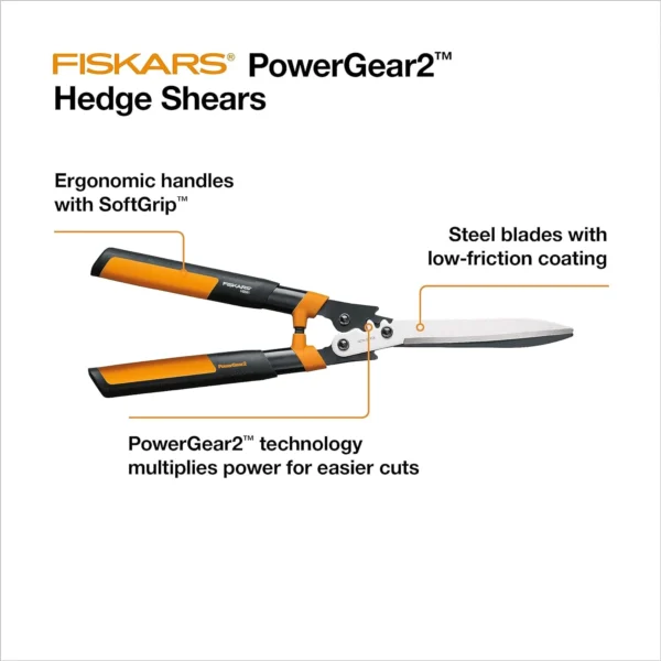 Fiskars PowerGear2 Hedge Shears - 23" Precision