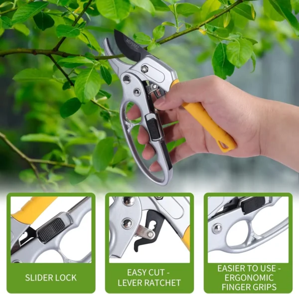 premium garden clippers, work 3 times easier, arthritis weak hand snips