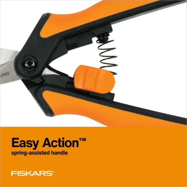 Fiskars Micro-Tip Pruning Snips Yard and Garden Tools - Orange/Black