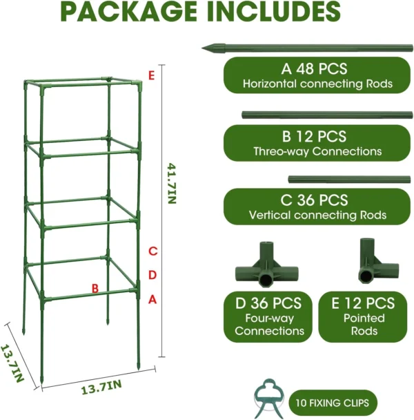 Stakes Support Cages Trellis for Garden Climbing Vegetables Flowers Fruits