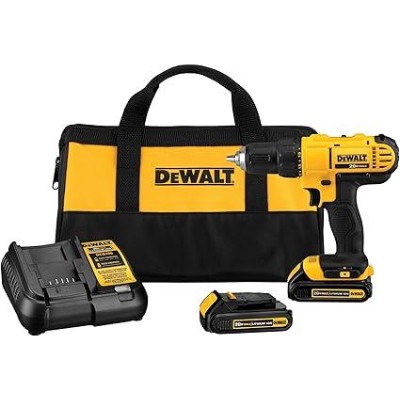 DEWALT 20V Max Cordless Drill/Driver Kit, Includes 2 Batteries and Charger (DCD771C2)