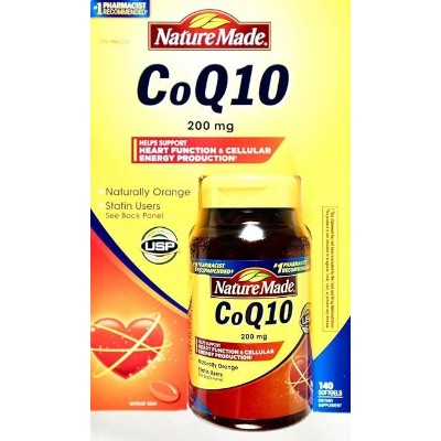 Nature Made Coq10 200 Mg, Naturally Orange, Value Size,140 Count Softgels