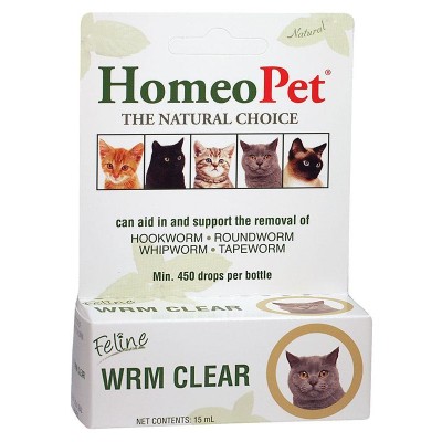 HomeoPet Feline WRM Clear - Natural Worm Treatment for Cats