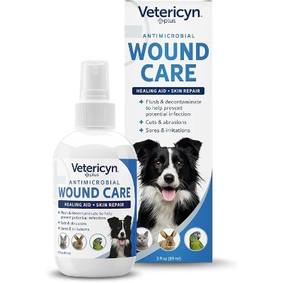 Vetericyn Plus Dog Wound Care Spray | Healing Aid and Skin Repair, Clean Wounds, Relieve Dog Skin Allergies, Safe for All Animals - 3 ounces