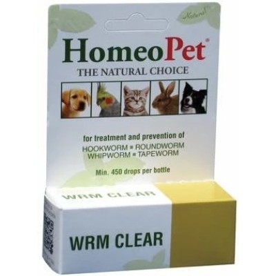 HomeoPet Worm Clear, 15 ml - Natural Worm Treatment for Pets