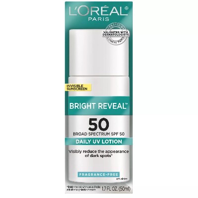 L'Oreal Paris Bright Reveal SPF 50 Daily UV Lotion - 1.7 fl oz